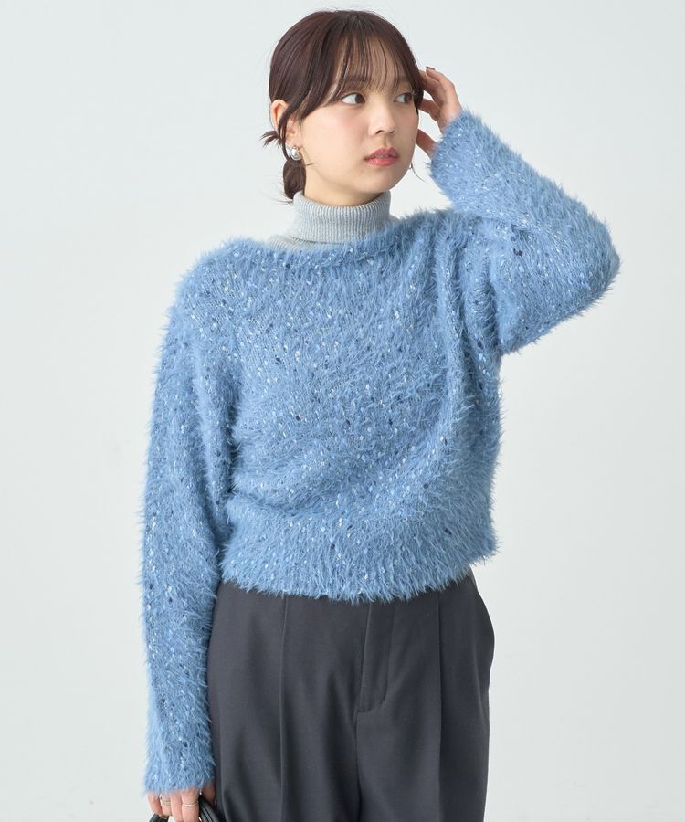 earth music&ecology「ジャンボノットシャギーニットプルオーバー」|ニット・セーター|