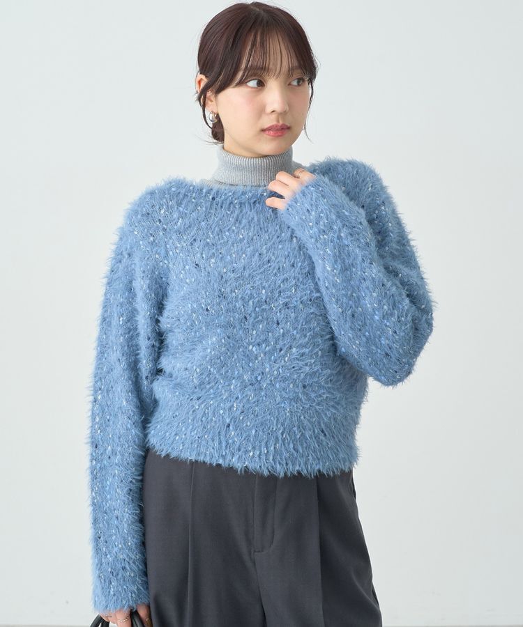 earth music&ecology「ジャンボノットシャギーニットプルオーバー」|ニット・セーター|