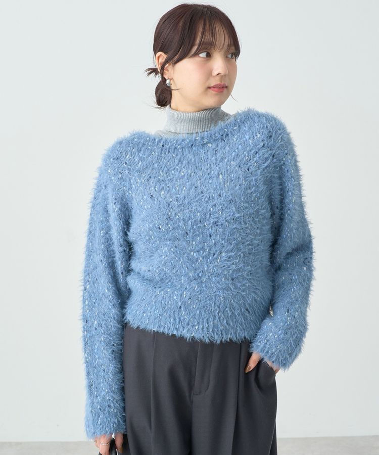 earth music&ecology「ジャンボノットシャギーニットプルオーバー」|ニット・セーター|