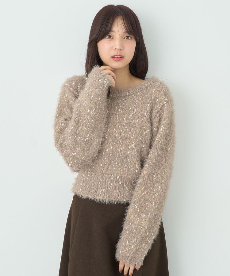 earth music&ecology「ジャンボノットシャギーニットプルオーバー」|ニット・セーター|