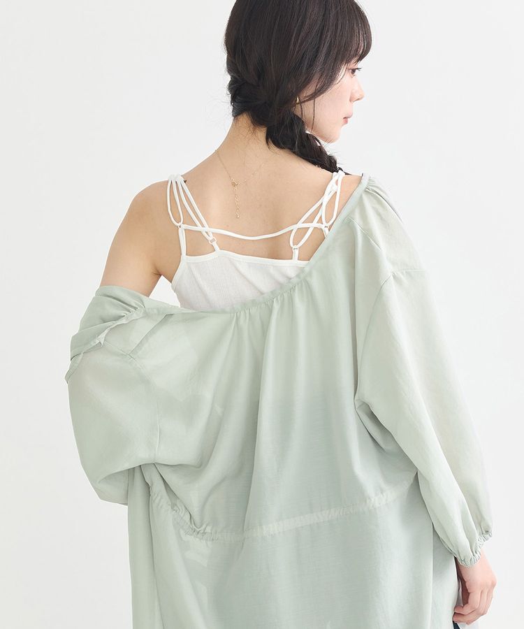 earth music&ecology「ダブルストラップパターンメッシュキャミソール」|キャミソール|
