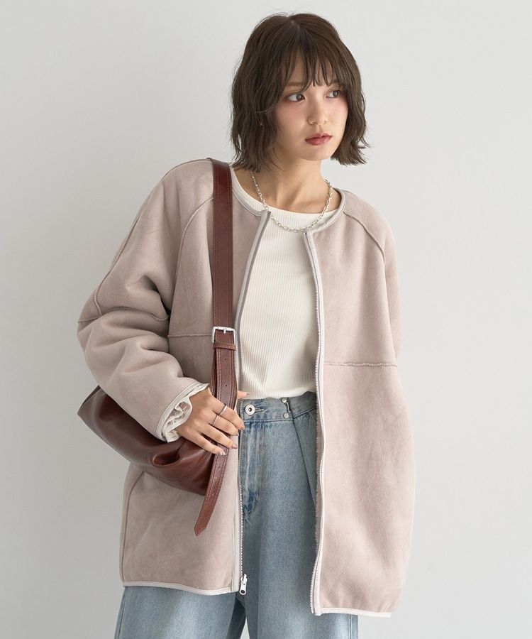 earth music&ecology「あったかフェミニンインナー(袖レース)」|Tシャツ・カットソー|