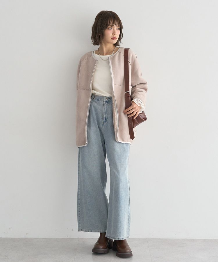 earth music&ecology「あったかフェミニンインナー(袖レース)」|Tシャツ・カットソー|