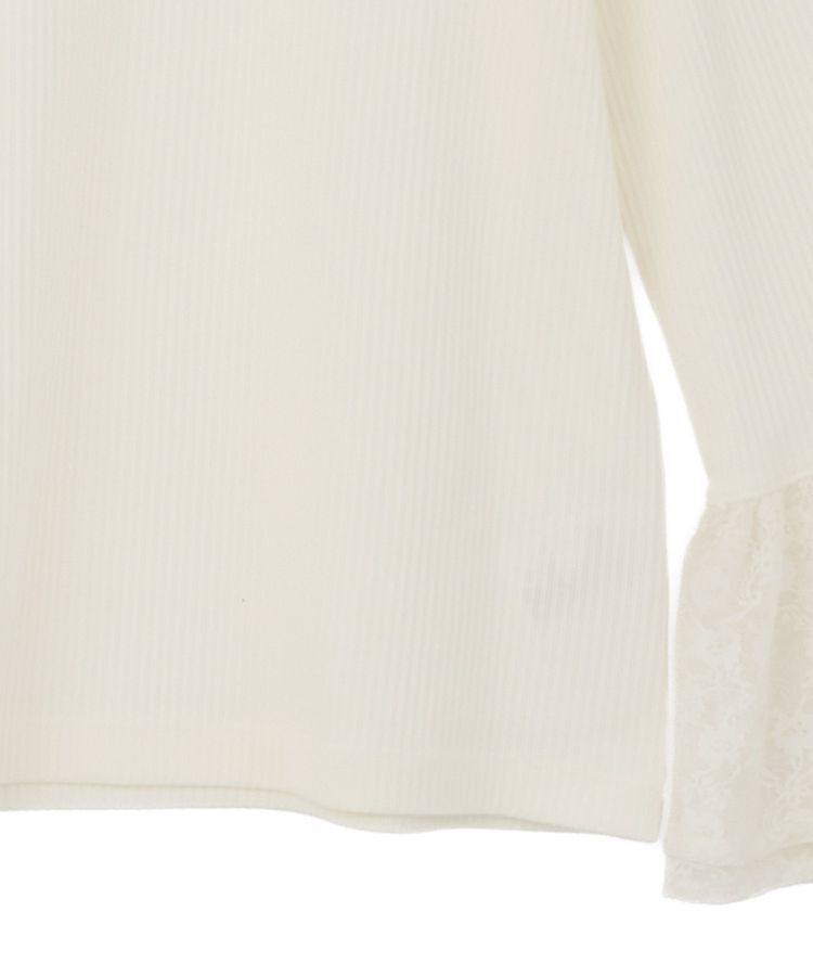 earth music&ecology「あったかフェミニンインナー(袖レース)」|Tシャツ・カットソー|