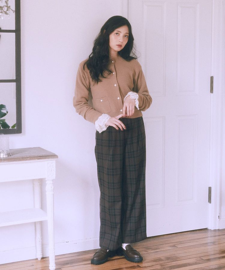 earth music&ecology「あったかフェミニンインナー(袖レース)」|Tシャツ・カットソー|