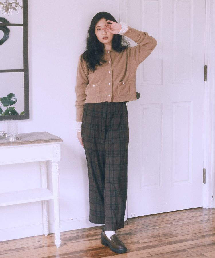 earth music&ecology「あったかフェミニンインナー(袖レース)」|Tシャツ・カットソー|