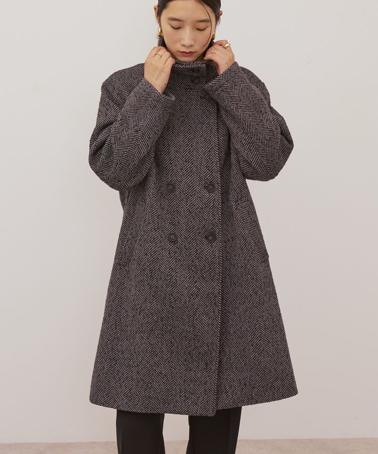 AMERICAN HOLIC「ヘリンボーンスタンドカラーコート」|その他|
