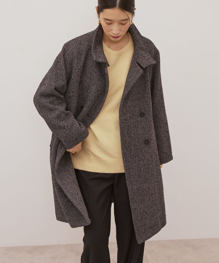 AMERICAN HOLIC「ヘリンボーンスタンドカラーコート」|その他|