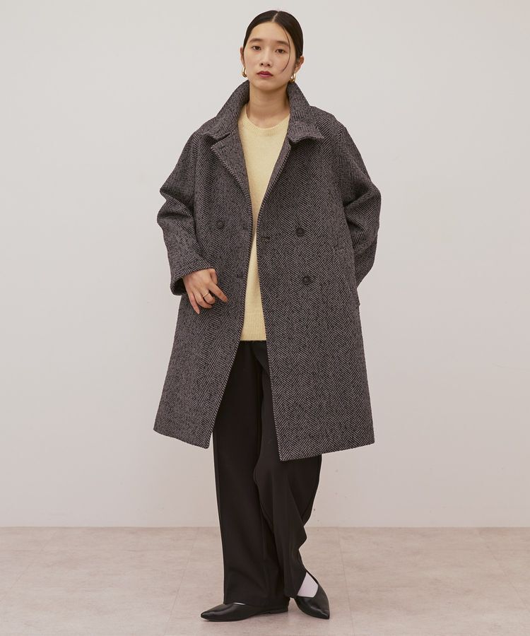 AMERICAN HOLIC「ヘリンボーンスタンドカラーコート」|その他|