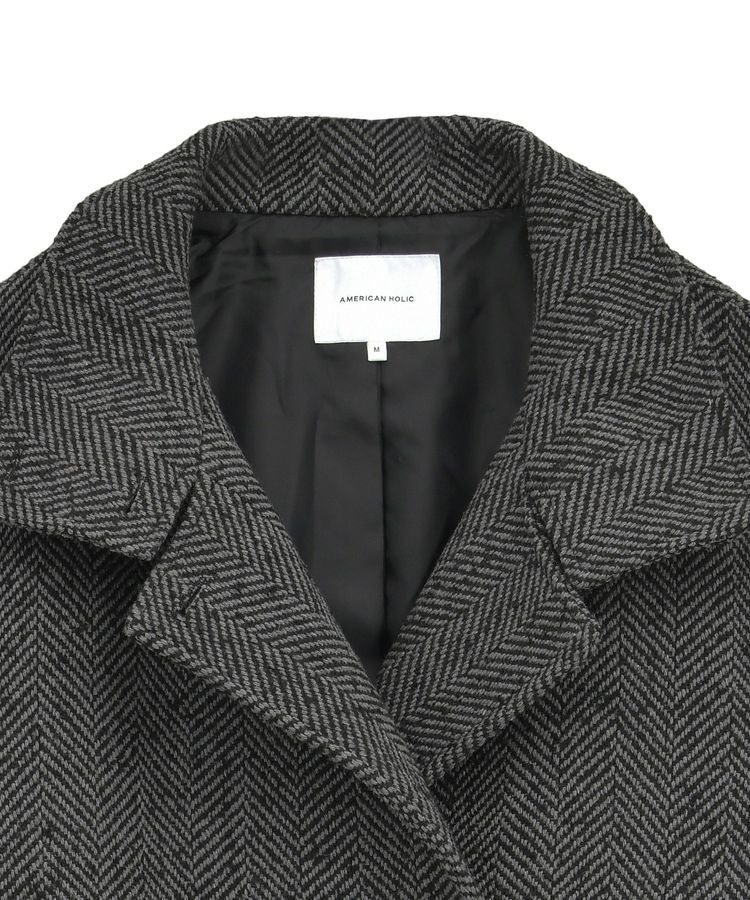 AMERICAN HOLIC「ヘリンボーンスタンドカラーコート」|その他|
