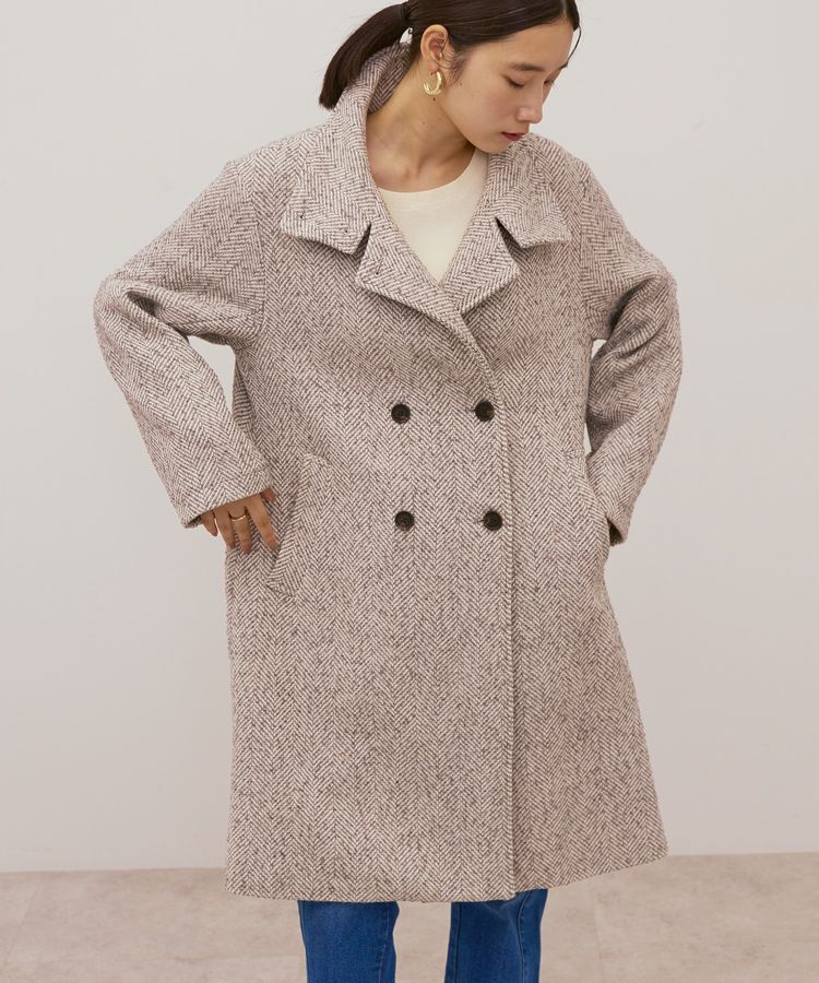 AMERICAN HOLIC「ヘリンボーンスタンドカラーコート」|その他|