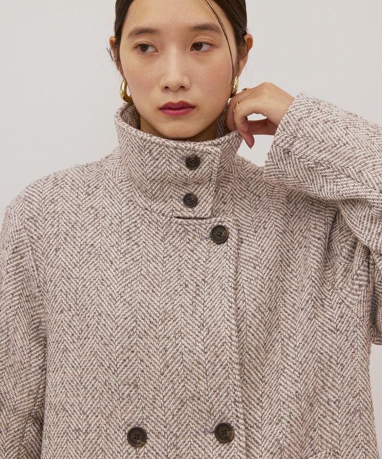 AMERICAN HOLIC「ヘリンボーンスタンドカラーコート」|その他|