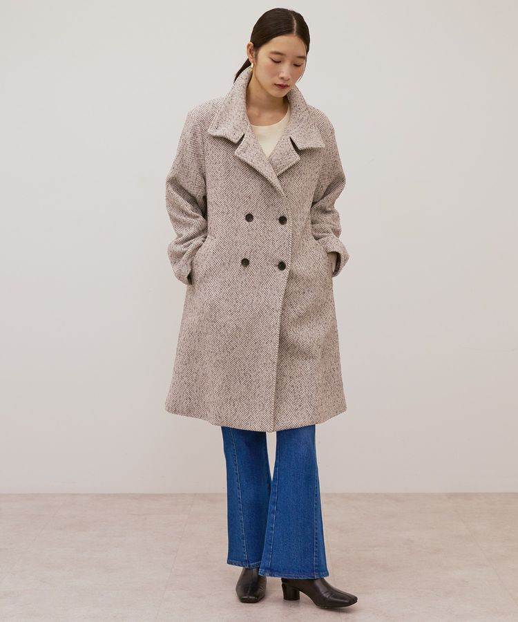 AMERICAN HOLIC「ヘリンボーンスタンドカラーコート」|その他|