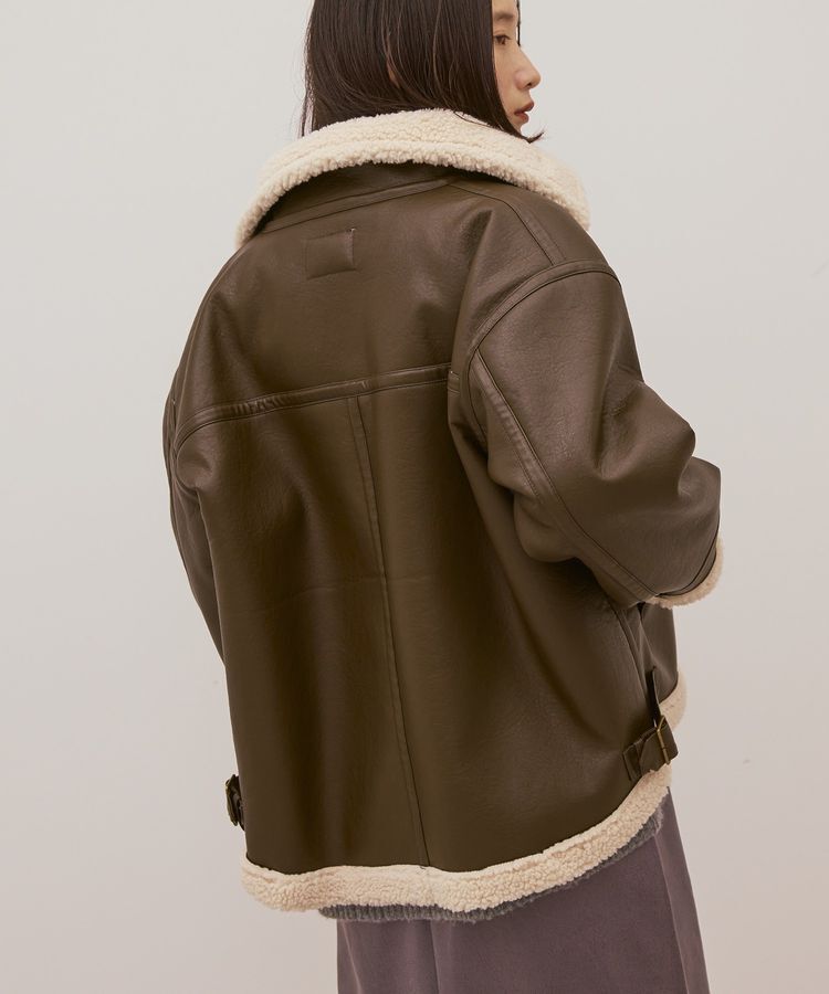 AMERICAN HOLIC「ボアフェイクレザーブルゾン」|その他|