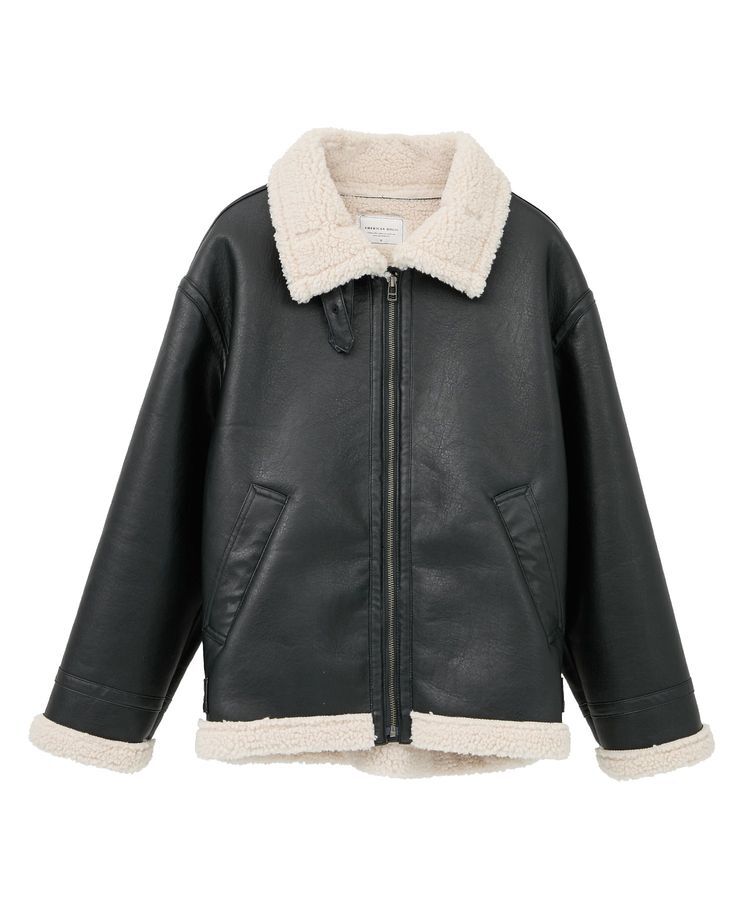 AMERICAN HOLIC「ボアフェイクレザーブルゾン」|その他|