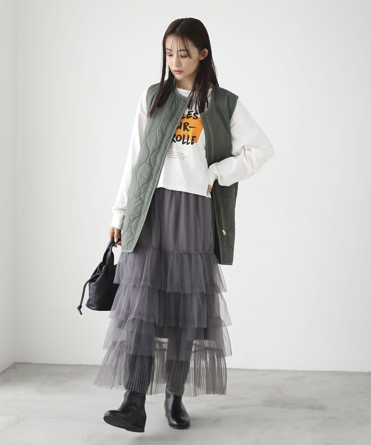 Green Parks「2wayチュールティアードフリルスカート(ペチ付き)」|スカート|