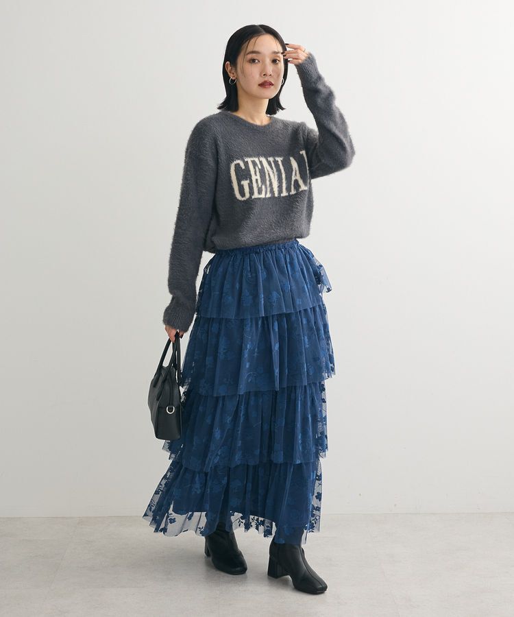 Green Parks「・ELENCARE DUE フロッキーptチュールスカート」|スカート|