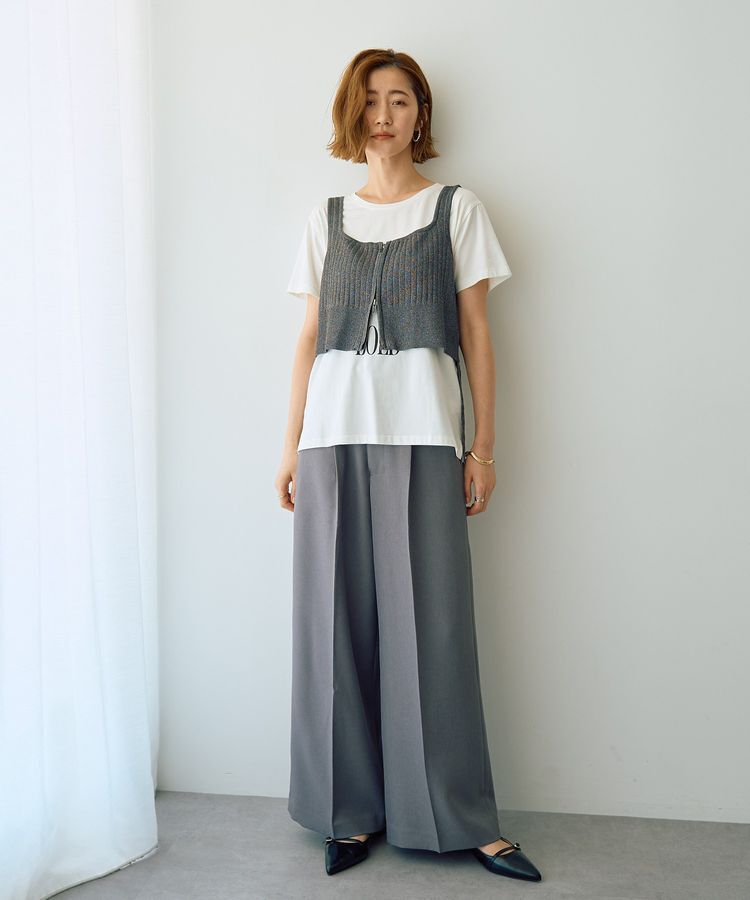 YECCA VECCA「ZIPニットビスチェ」|ニット・セーター|