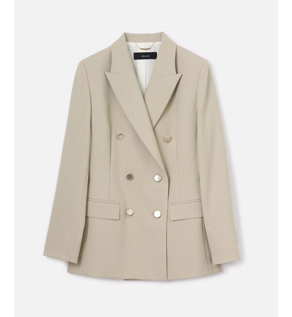 allureville「リオペルダブル6ツ釦ジャケット」|テーラードジャケット|ベージュ