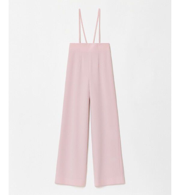 LOULOU WILLOUGHBY「【LOULOU WILLOUGHBY】ダブルクロスハイウエストサスペンダーパンツ」|オールインワン|