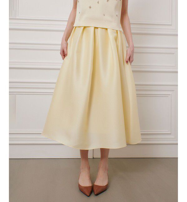 LOULOU WILLOUGHBY「【LOULOU WILLOUGHBY】シルキーダブルクロススカート」|スカート|