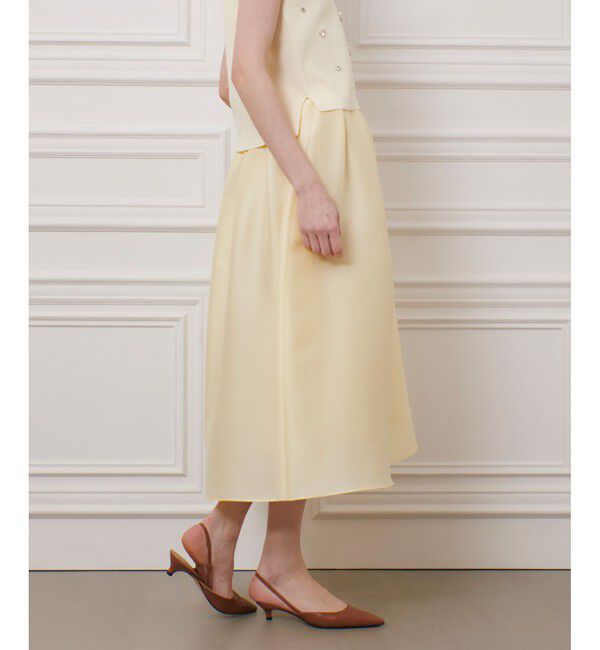 LOULOU WILLOUGHBY「【LOULOU WILLOUGHBY】シルキーダブルクロススカート」|スカート|