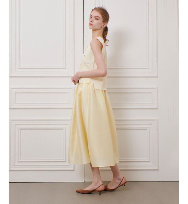 LOULOU WILLOUGHBY「【LOULOU WILLOUGHBY】シルキーダブルクロススカート」|スカート|