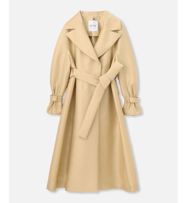 LOULOU WILLOUGHBY「【LOULOU WILLOUGHBY】シルキーダブルクロスドレスコート」|その他|ベージュ