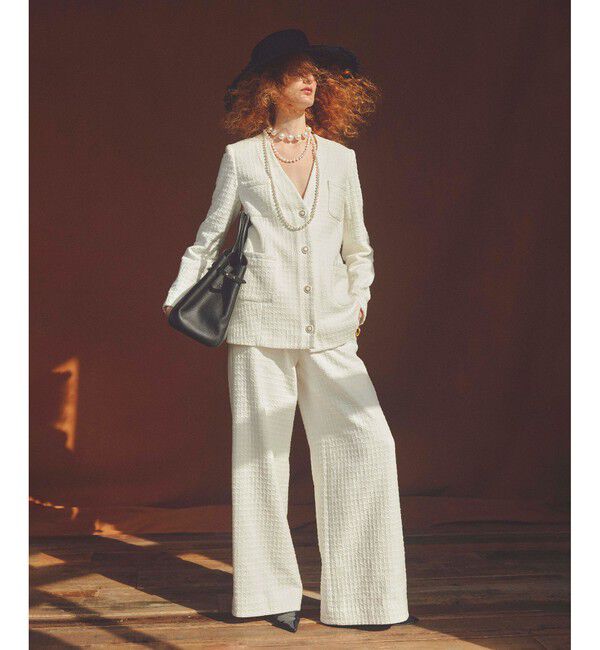 LOULOU WILLOUGHBY「【LOULOU WILLOUGHBY】スラブツイードロングジャケット」|その他|