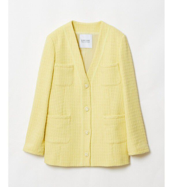 LOULOU WILLOUGHBY「【LOULOU WILLOUGHBY】スラブツイードロングジャケット」|その他|