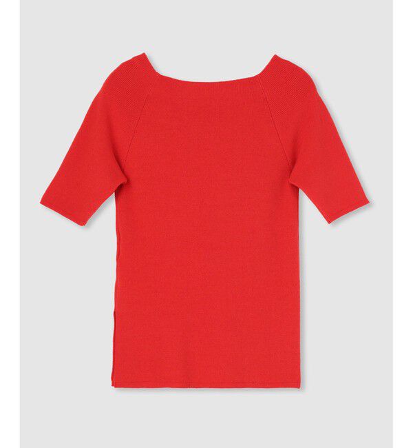 allureville「◇ 2WAY ネック5分袖プルオーバー」|ニット・セーター|