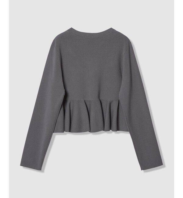 LOULOU WILLOUGHBY「【LOULOU WILLOUGHBY】レースレイヤーペプラムカーディガン」|カーディガン|