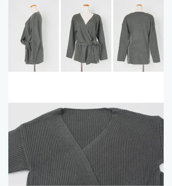 ur's「フロントリボンニットトップス」|ニット・セーター|