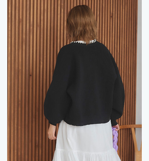 titivate「パールデザインニットカーディガン」|カーディガン|