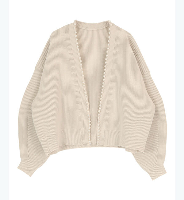 titivate「パールデザインニットカーディガン」|カーディガン|