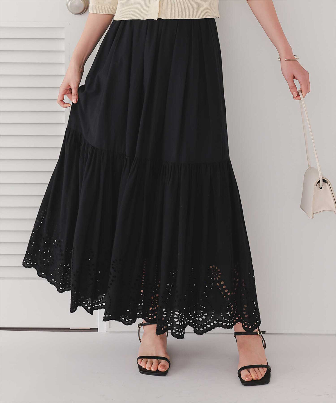 titivate「刺繍レースギャザースカート」|スカート|