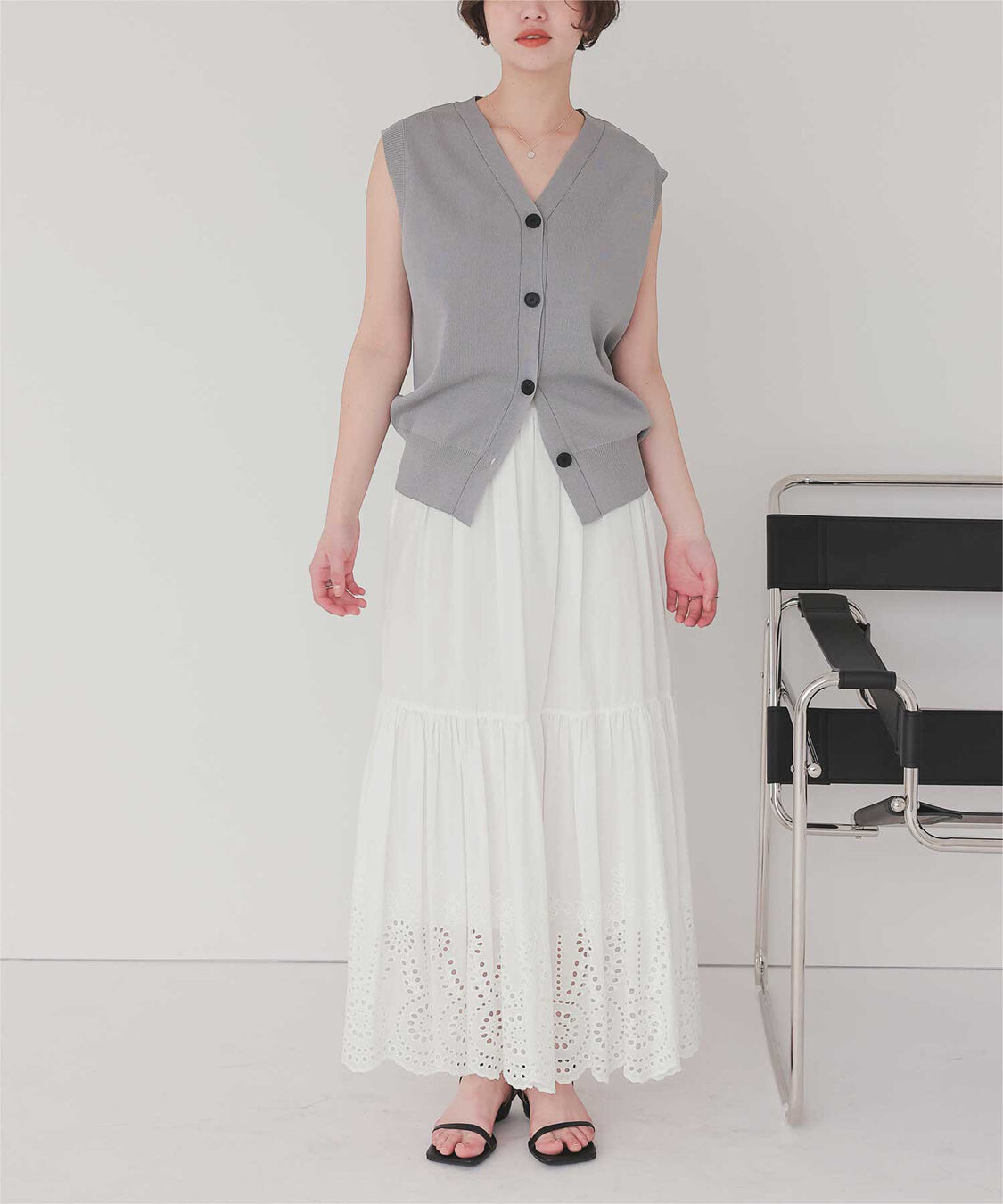 titivate「刺繍レースギャザースカート」|スカート|