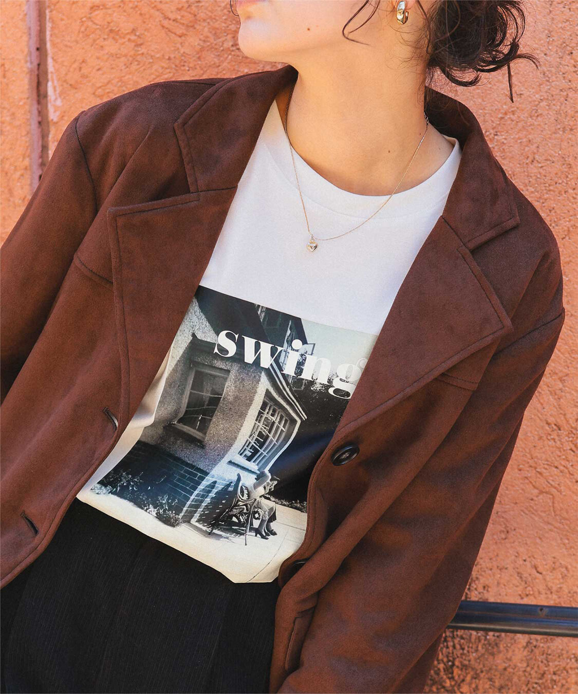 titivate「ヴィンテージライクフォトプリントロングスリーブTシャツ」|Tシャツ・カットソー|オフホワイト2