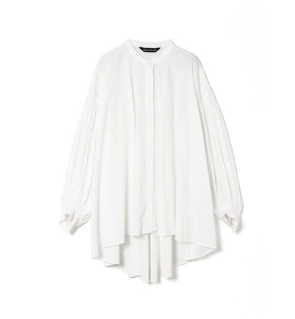 mizuiro ind「mizuiro ind ピンタックパフスリーブシャツ」|シャツ・ブラウス|オフホワイト