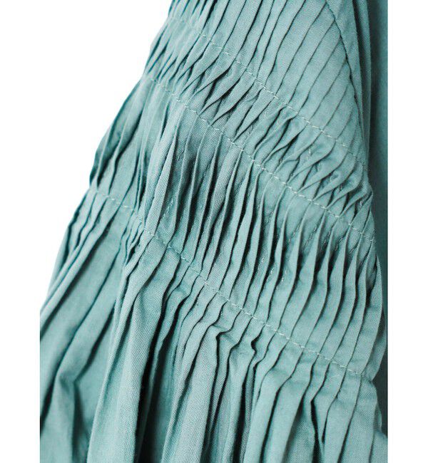 mizuiro ind「mizuiro ind ピンタックパフスリーブシャツ」|シャツ・ブラウス|