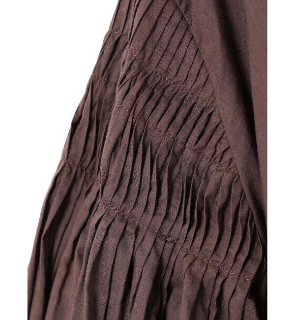 mizuiro ind「mizuiro ind ピンタックパフスリーブシャツ」|シャツ・ブラウス|