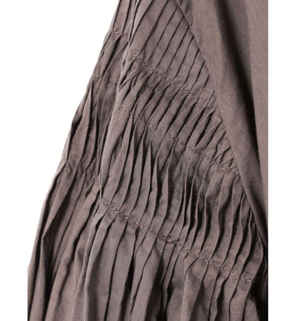 mizuiro ind「mizuiro ind ピンタックパフスリーブシャツ」|シャツ・ブラウス|