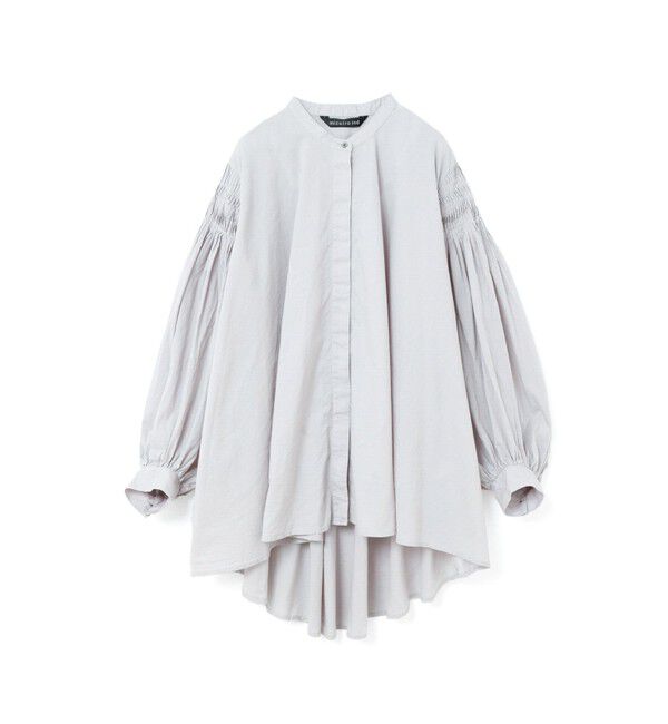 mizuiro ind「mizuiro ind ピンタックパフスリーブシャツ」|シャツ・ブラウス|ライトグレーA