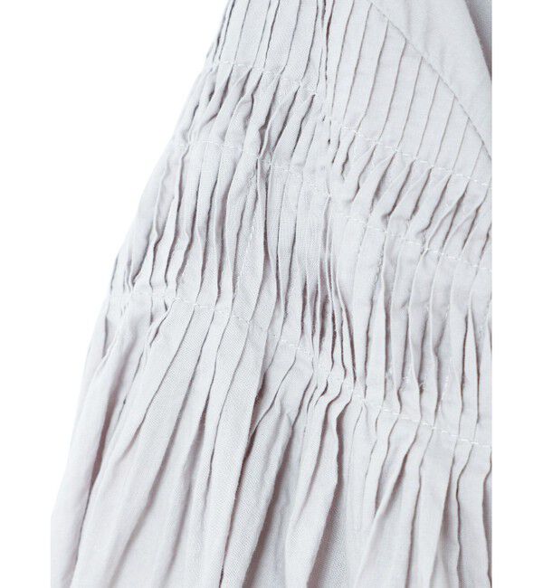 mizuiro ind「mizuiro ind ピンタックパフスリーブシャツ」|シャツ・ブラウス|