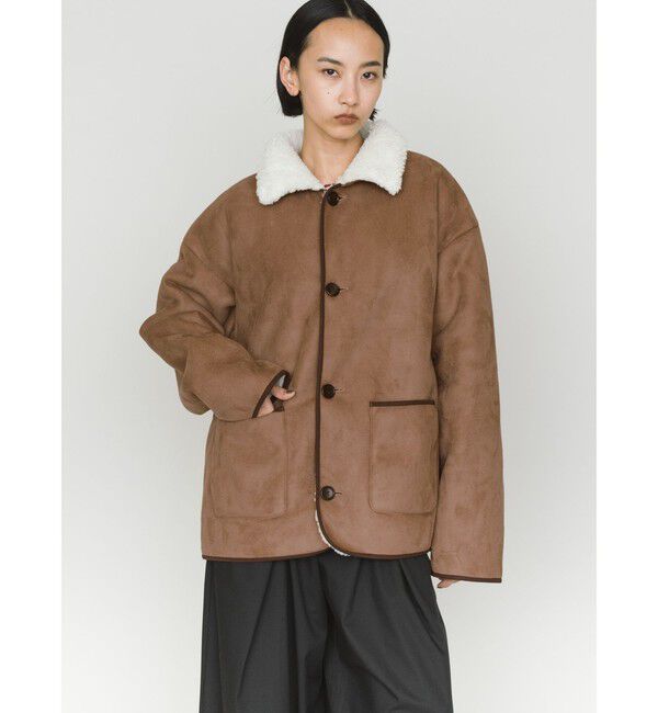 MIDIUMISOLID「MIDIUMISOLID ムートンジャケット」|その他|ベージュ