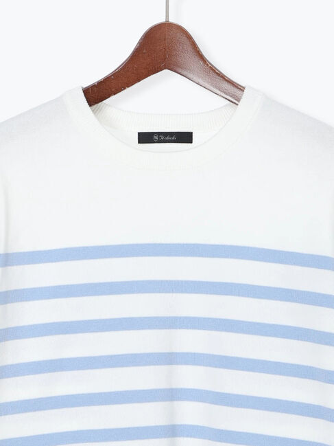 Te chichi「ボーダーボックスシルエットプルオーバー」|ニット・セーター|