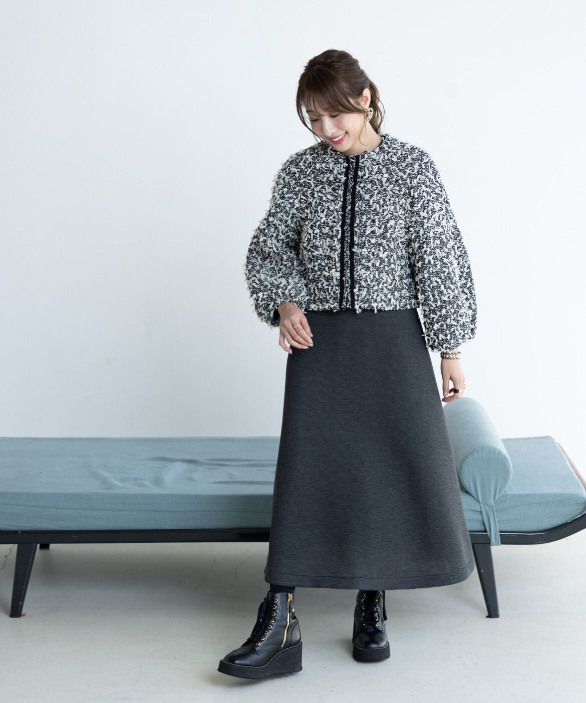 Maglie le cassetto「《大きいｻｲｽﾞ》《M Maglie le cassetto&times;冨張愛》ﾂｲｰﾄﾞで魅せるこなれ」|その他|