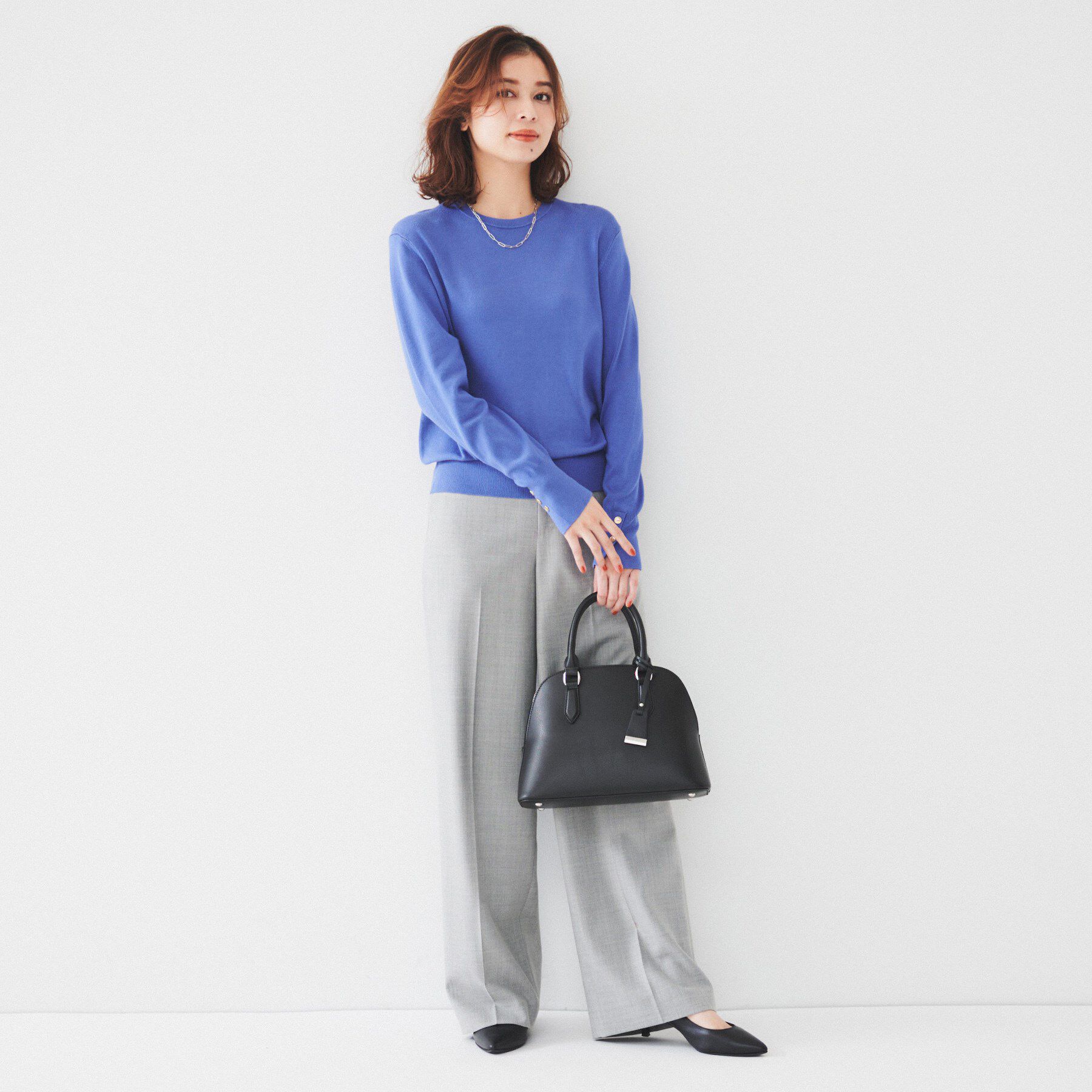 UNTITLED「【アンサンブル可能/6色展開】スパンレーヨン プルオーバーニット」|ニット・セーター|