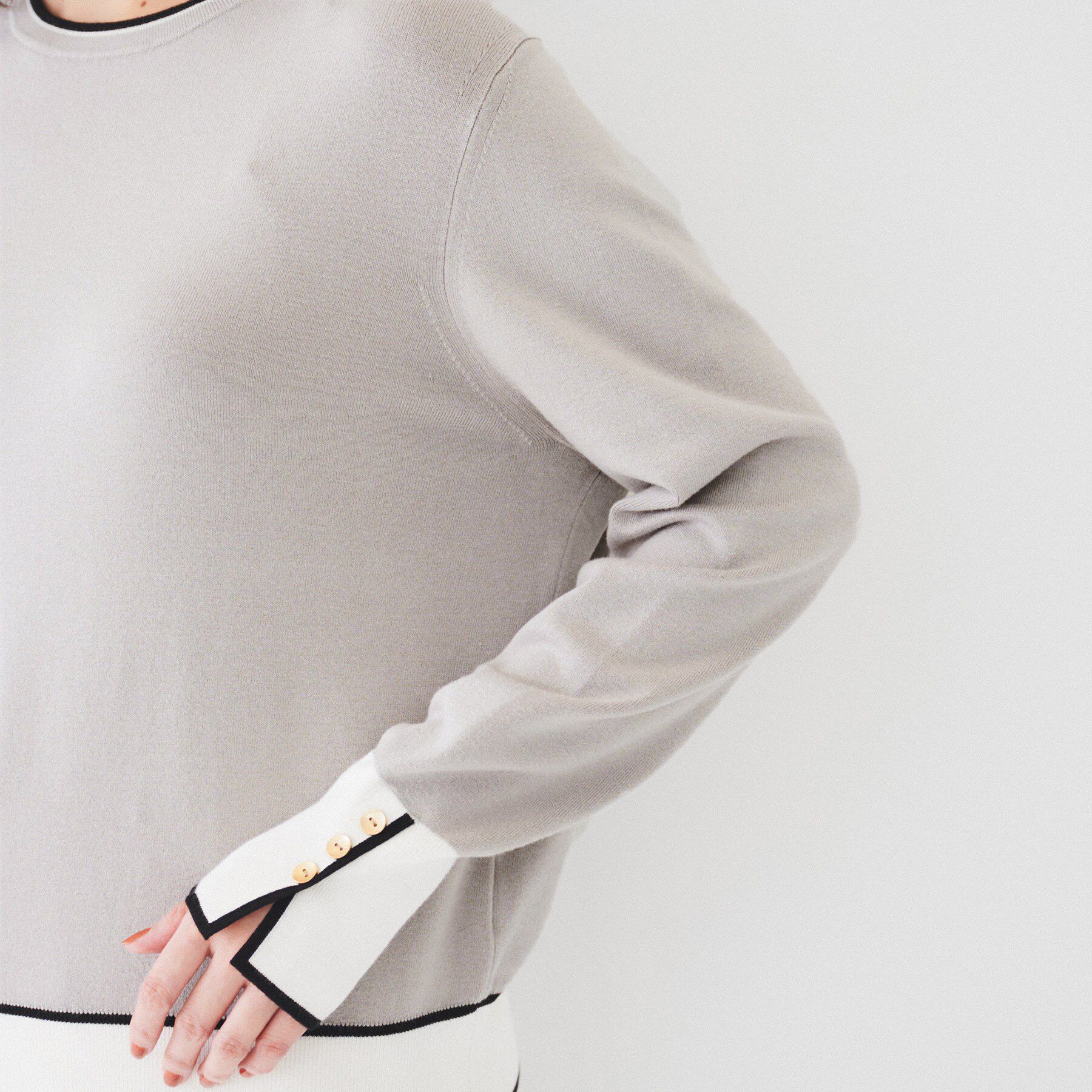 UNTITLED「【アンサンブル可能/6色展開】スパンレーヨン プルオーバーニット」|ニット・セーター|