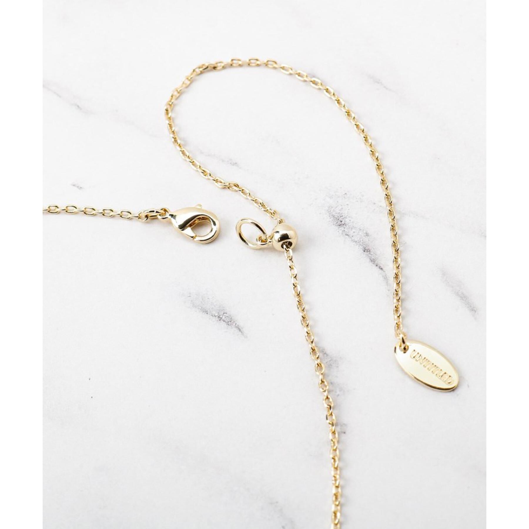 UNTITLED「【ステンレスチェーン】ライトダブルリング ネックレス」|ネックレス|